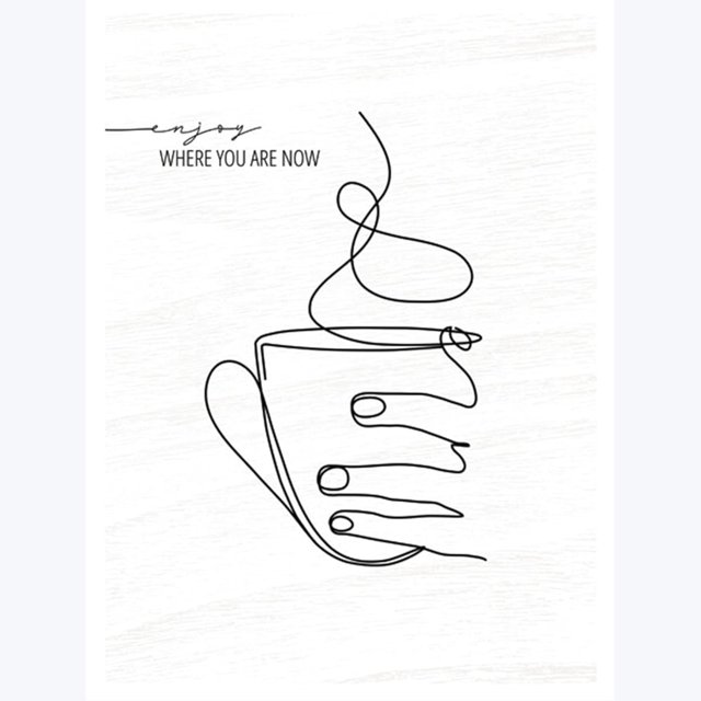 Wood Enjoy Where You Are Now Wall Plaque