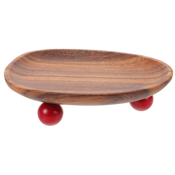 Wood Entryway Tray: Footed Wooden Entryway Key Tray For Keys Jewelry Trinkets - Aromatherapy Wood Plate Catchall Dish For Dresser Coffee Table