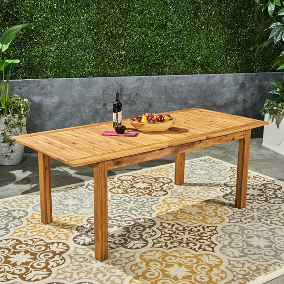 Wood Expandable Dining Table With Natural Finish, 36.02in D X 62.22in W 30.58in H - Well-made Feature Natural, 35.5" 63" 30.58"