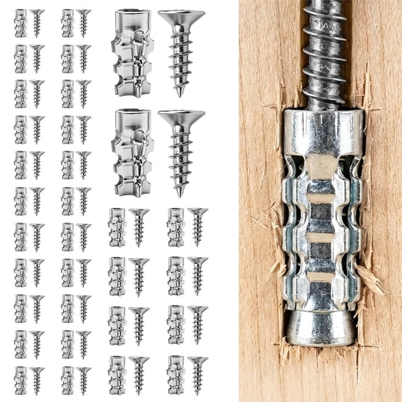 Wood Expansion Screws for Doors, Door Hinge Screw Hole Repair Kit