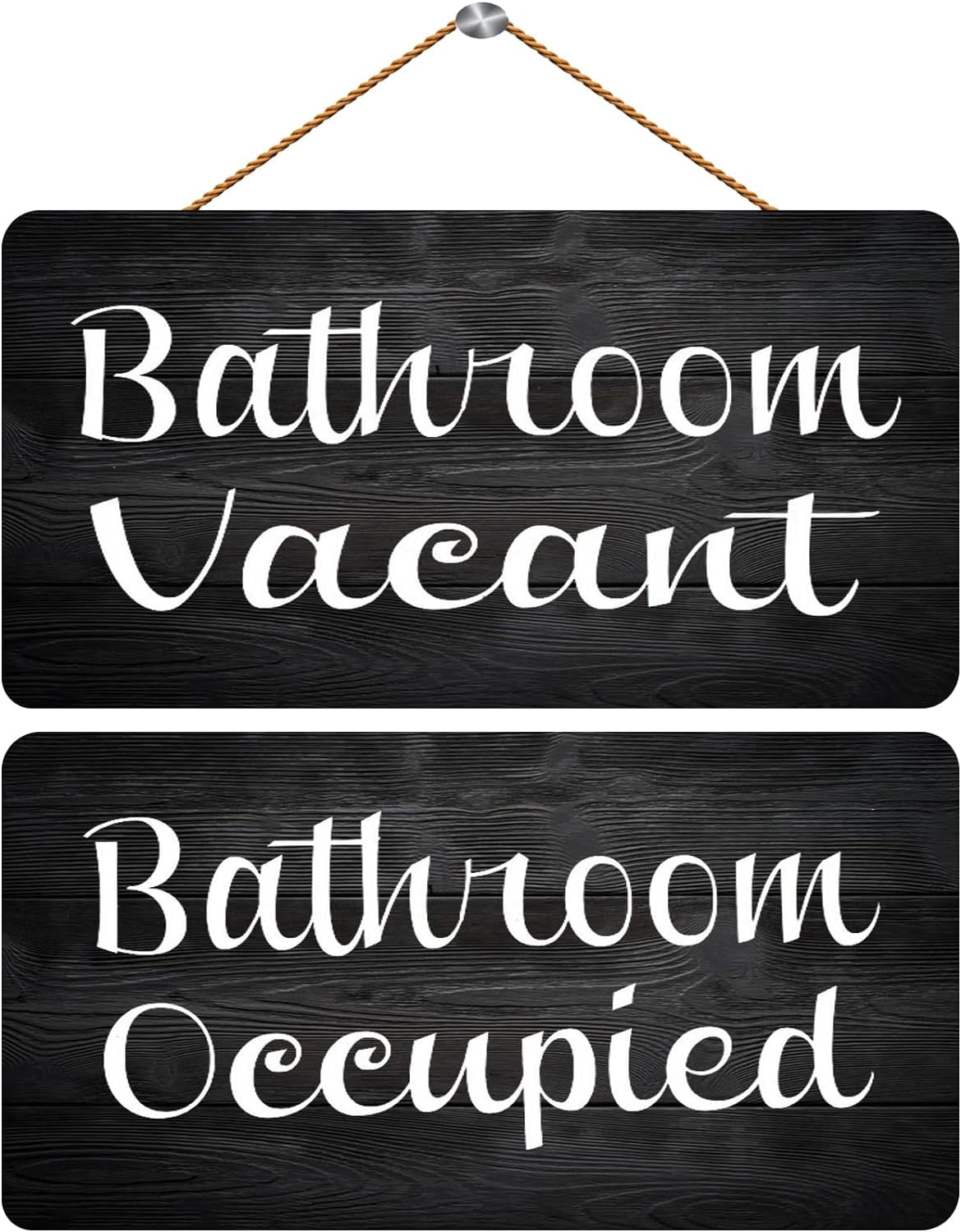 Wood Family Signs Wall Decor Bathroom Vacant Bathroom Occupied Custom ...