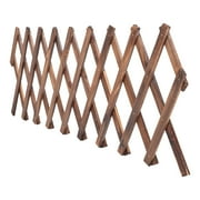 TEHAUX Outdoor Expandable Wood Plastic Composite Fence Panel 1 Set for Garden Yard Patio Privacy