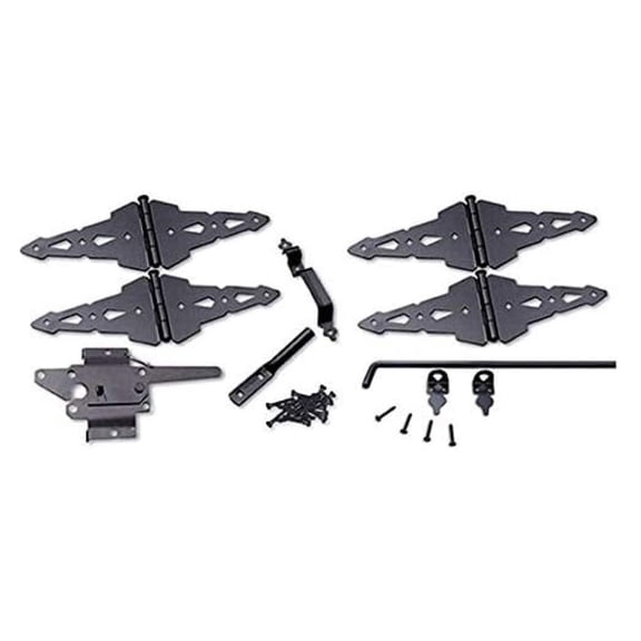 Wood Fence - Double Gate Kit (Wood Gate Hinges, and Drop Rod)