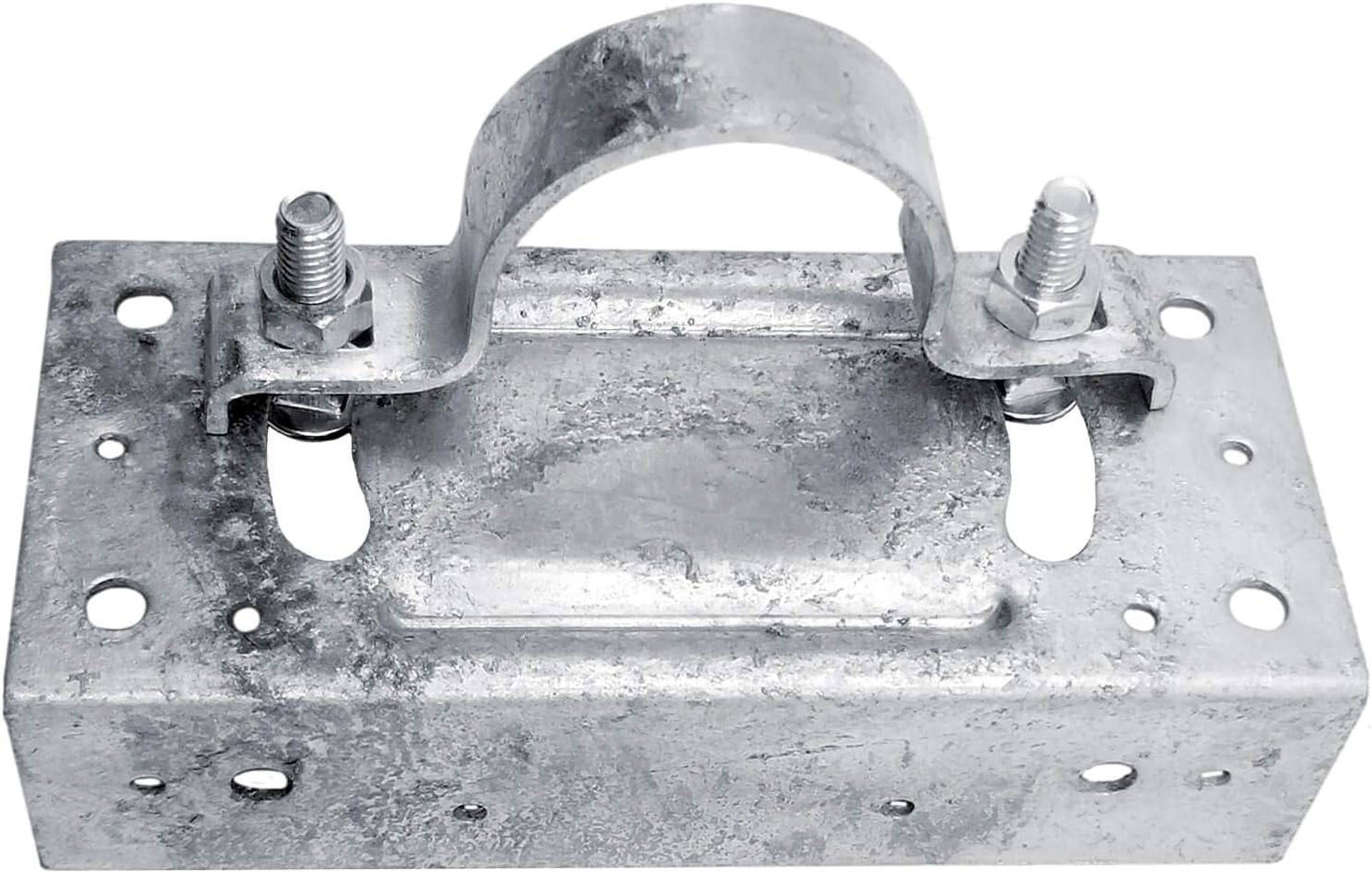 Wood Fence To Round Steel Post Panel Attachment Adapter Bracket For