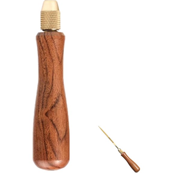 Wood File Handle Wooden Handles with Brass Collet Chuck Needle Files File Tool for Small Files