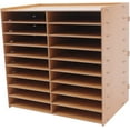 thumbnail image 1 of Wood File Organizer Desktop, 18 Slots Document Letter Mail Tray Sorter, Wooden File Paper Letter Tray Desktop Paper Sorter Literature Organizer Rack for School Home Office Supplies, 1 of 8