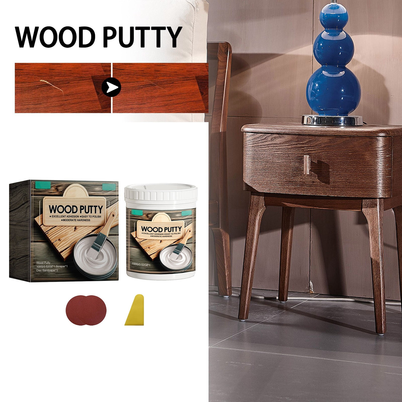 Wood Filler Grade Stainable And Paintable Wood Epoxy Ideal For Filling