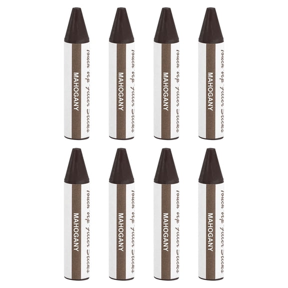 Wood Filler Stick, 8 Pcs Wax Sticks Wood Touch Up Markers, Reddish Brown