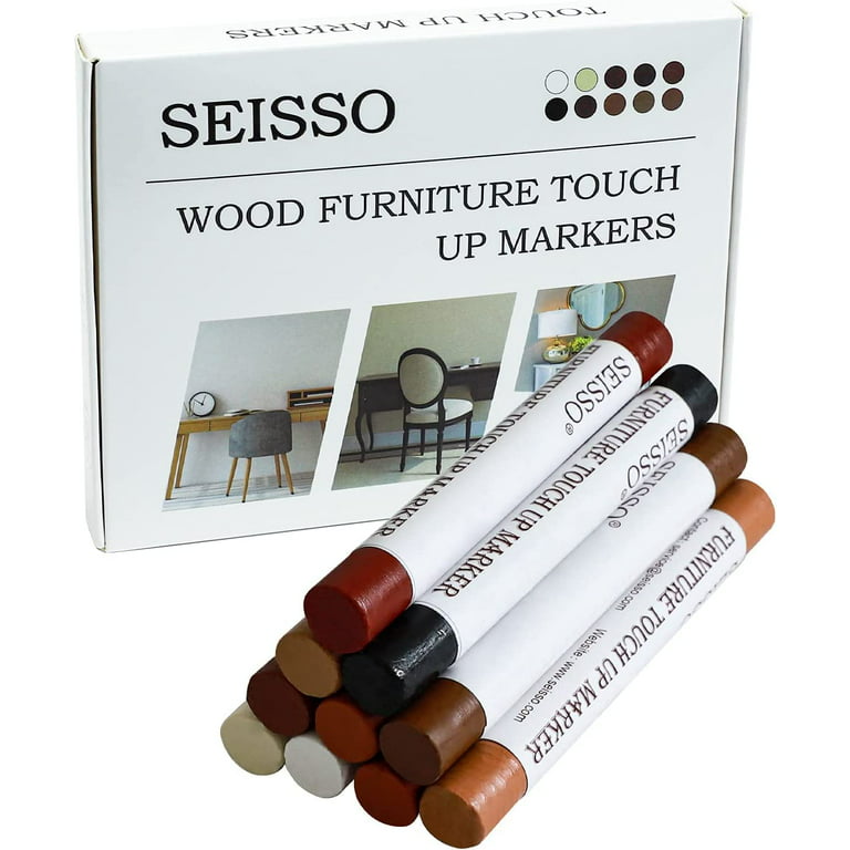 SEISSO Wood Filler Sticks, Furniture Wax Crayons for Scratches, 10 Pcs Wood  Floor Repair Wax Filler Sticks, Touch Up Wax Sticks Repair Kit for