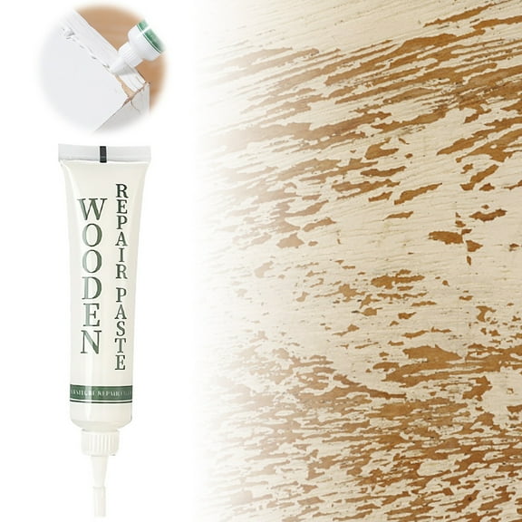 Wood Filler, Touch Up Wood Putty,Easy to Sand, Shrink and Crack Resistant, Quick Repair for Cracks, Holes and Damage, for Wooden Floor, Door, Laminate, Table, Cabinet Surfaces（white）