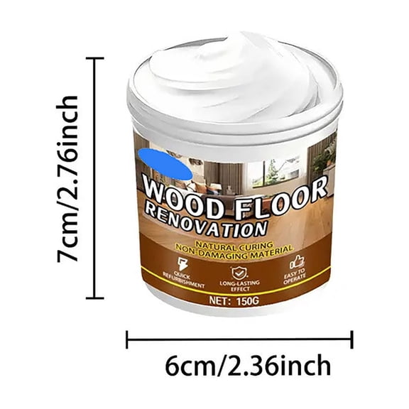 Wood Finishing Wax & Protective Agent for Hardwood Floor Maintenance, Wood Filler Repair Kit 16oz White – Paintable & Stainable Wood Putty Filler, Non-Toxic, Perfect for Indoor and Outdoor Furniture