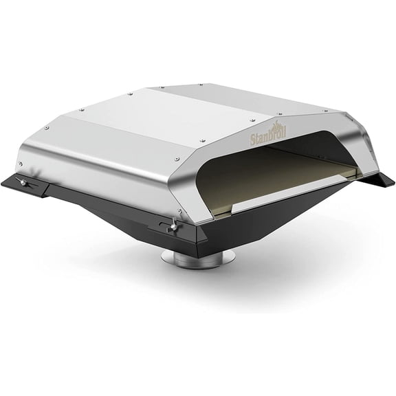 Wood Fired Pizza Oven Attachment Pizza Maker for Traeger, Pit Boss, Camp Chef, Green Mountain Grills, Z Grills, Smokin Brothers Pellet Grills, Silver