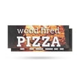 thumbnail image 1 of Wood Fired Pizza Vinyl Decal 2 Pack of 24 Inch x 9 Inch Weatherproof Heavy-Duty Adhesive Backing | Authentic Recipes, Fresh Ingredients, Restaurant Promotions | Made in USA, 1 of 6