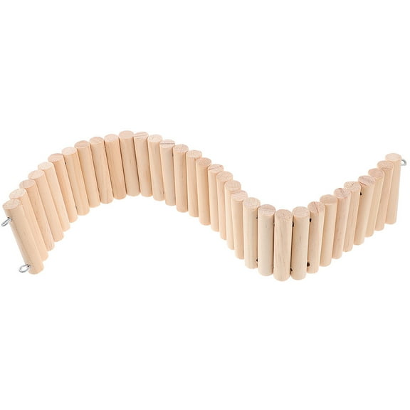 Raindrops 1 Set Wood Ladder Bridge Toy for Hamster and Chinchilla 50x2.4in
