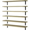 thumbnail image 1 of Wood Floating Shelves Set of 6, 24 inch Long Floating Shelves for Wall Decor, Farmhouse Shelf for Bedroom, Bathroom Storage Shelves, Book Shelves for Living Room - Rustic Brown, 1 of 7