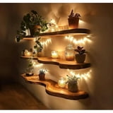 Wooden Floating Shelves for Wall Decor - 3 Tier