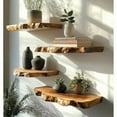 thumbnail image 1 of Wood Floating Shelves for Bathroom Living Room Bedroom Kitchen Farmhouse., 1 of 5