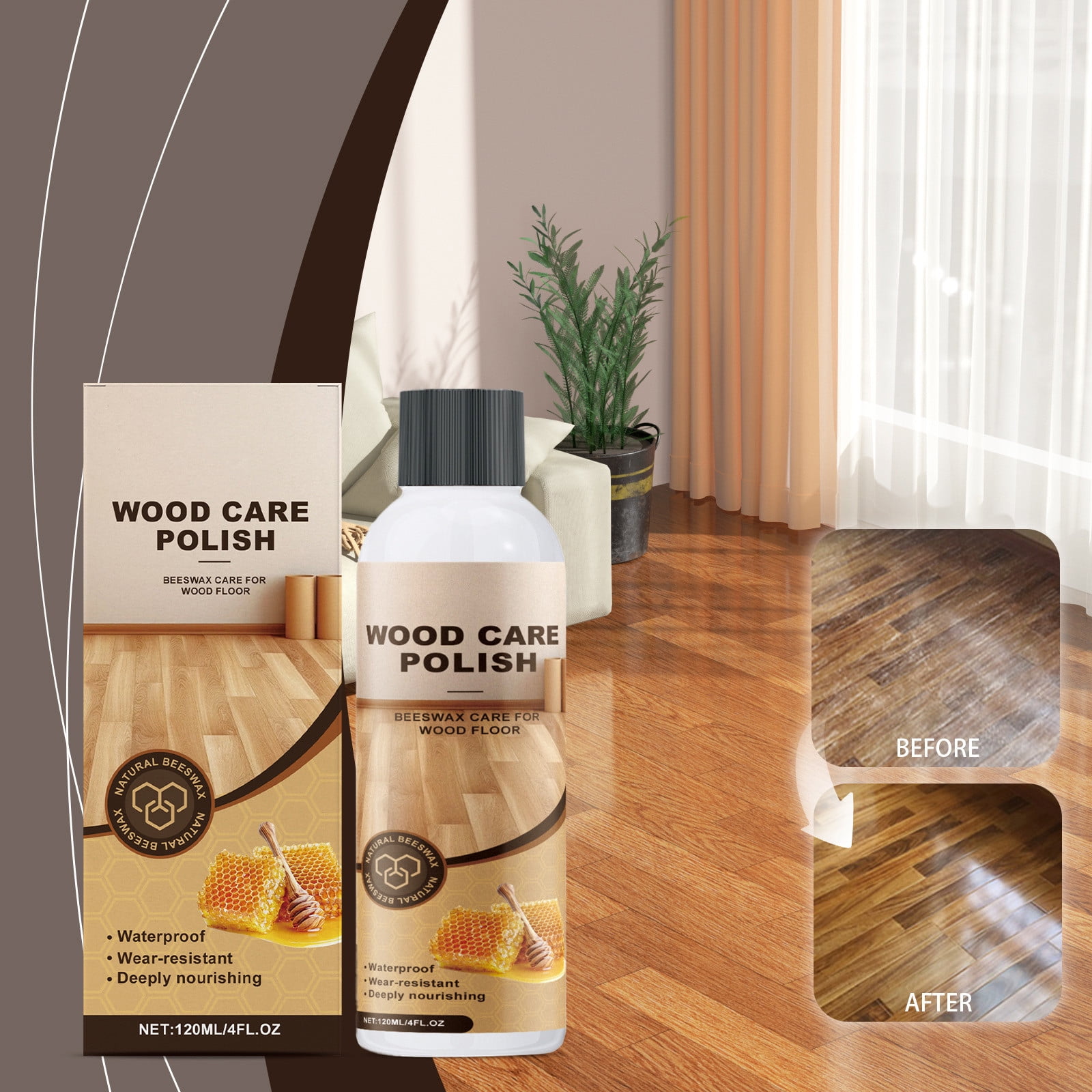 Wood Floor Beeswax Conditioner | Polishing & Stain Remover | Deep ...