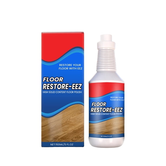 Wood Floor Cleaner & Restorer, High-Gloss Polishing Solution for Hardwood, Laminate, Tile, Easy Mop Application, Restores Shine & Conceals Scratches (150Ml) by Goohae, Blue 14.5*4.9