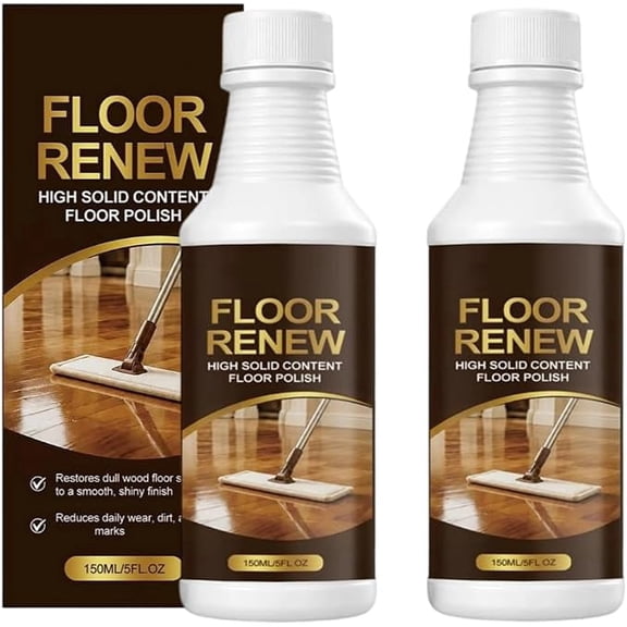 Wood Floor Restorer, No Sanding, 150ml High Solid Floor Polish for Laminate & Hardwood, Scratch Repair for Home(2Pcs)
