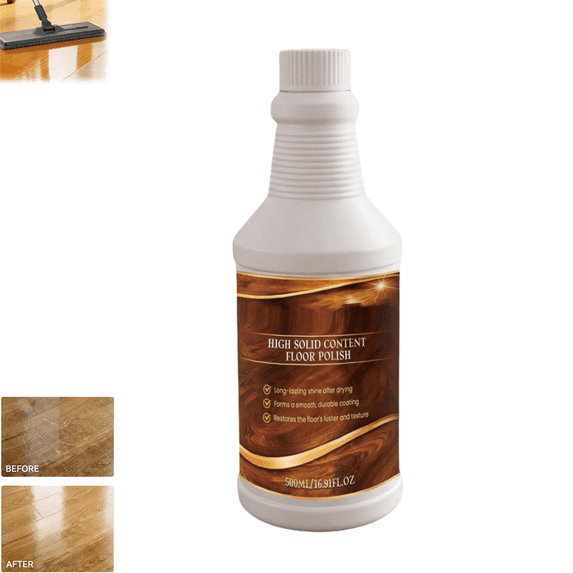 Wood Floor Restorer & Polish for Hardwood Floors - High-Solids Floor Polish Restorer, Wood Cleaner & Floor Restore Furniture Polish Spray, Restore Shine and Luster