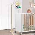 thumbnail image 1 of Wood Floor Standing Crib Mobile Arm Movable Baby Mobile Holder 55.51in Height Nursery Decor for Hanging Bed Bell Baby Bed Toys, 1 of 11