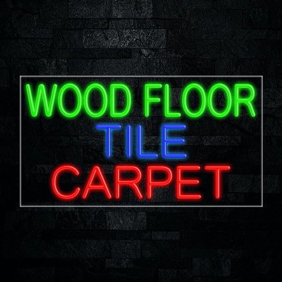 Wood Floor Tile Carpet LED Neon Sign #31797 Made in USA