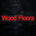thumbnail image 1 of Wood Floors LED Neon Sign 27"L x 5"H #33573, 1 of 4