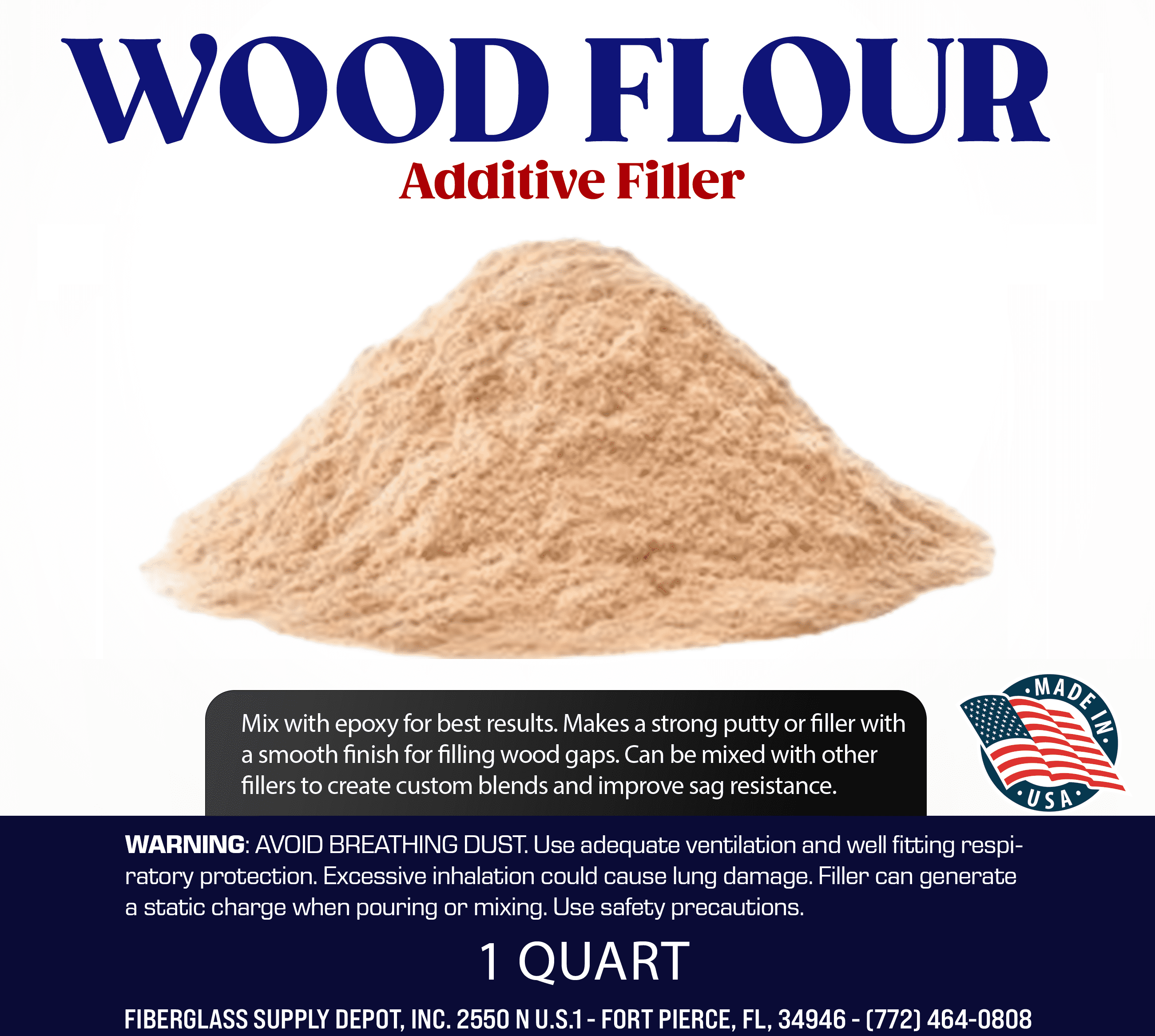 Wood Flour: Quart - Walmart.com