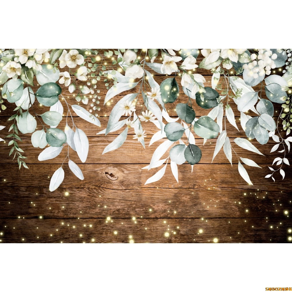 Wood Flower Backdrop for Photography Rustic Wood Board Floral Baby ...