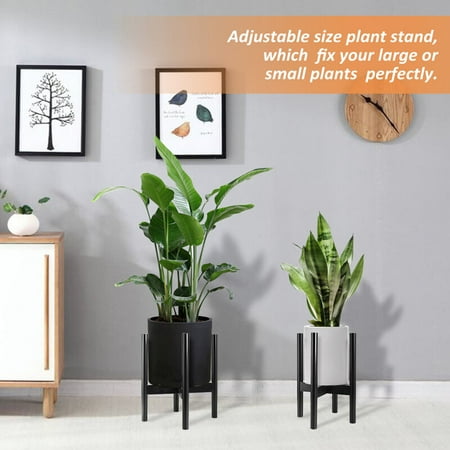 Wood Flower Display Plant Stand Adjustable Corner Shelf Storage Rack In/Outdoor