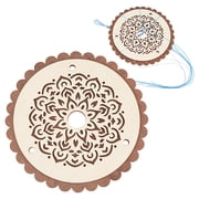 Wood Flower Pattern Kumihimo Disk 6.3 Inch Round Bracelet Making Kit Multicord Knitting Bracelet Maker Braiding Tool Weaving Loom Crafts