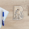 thumbnail image 1 of Wood Flower Wall Hanging Decor | Hand-Carved Wooden Letter Pendant | Natural Finish | Durable Rustic Home Kitchen Wedding Decoration | 1 Piece | Multifunctional Festival Ornament, 1 of 5