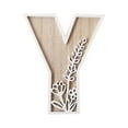 thumbnail image 1 of Wood Flowers for Crafts Hand-Carved Letter Pendant Natural Wood Home Kitchen Wall Decorations for Wedding, 1 of 4