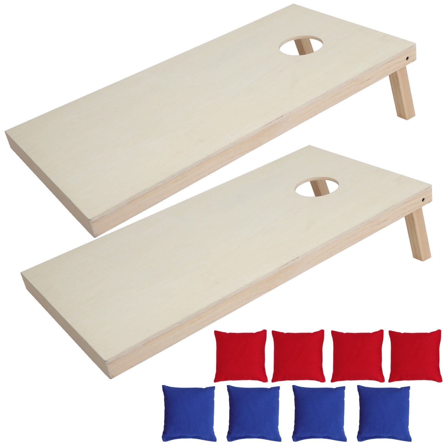Wood Foldable Cornhole Toss Bean Bag Board Game Set w/Carry Bag Outdoor ...