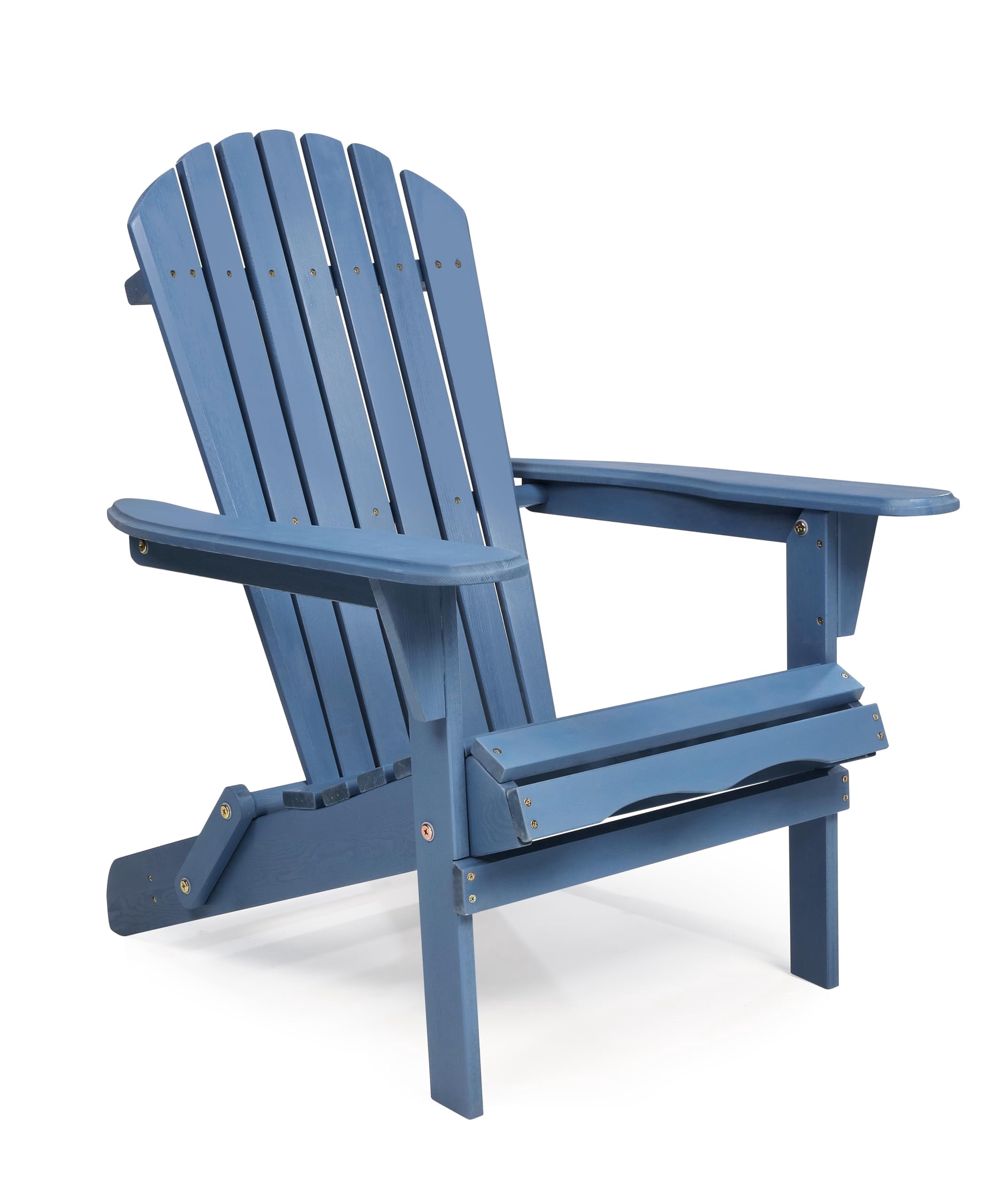 Wood Folding Adirondack Chair, Canadian Cedar Outdoor Patio Lounger Chair for Beach, Deck, Garden, Backyard, Lawn, Porch, Pool Side, Fire Pit