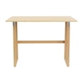 thumbnail image 1 of Wood Folding Desk Foldable Computer Desk Mid Century Modern Standing Desks Portable Writing Table for Home Office Bedroom Study Room Small Spaces, Wood Color, 1 of 11
