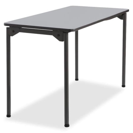Wood Folding Table 24 in. x 48 in. Gray