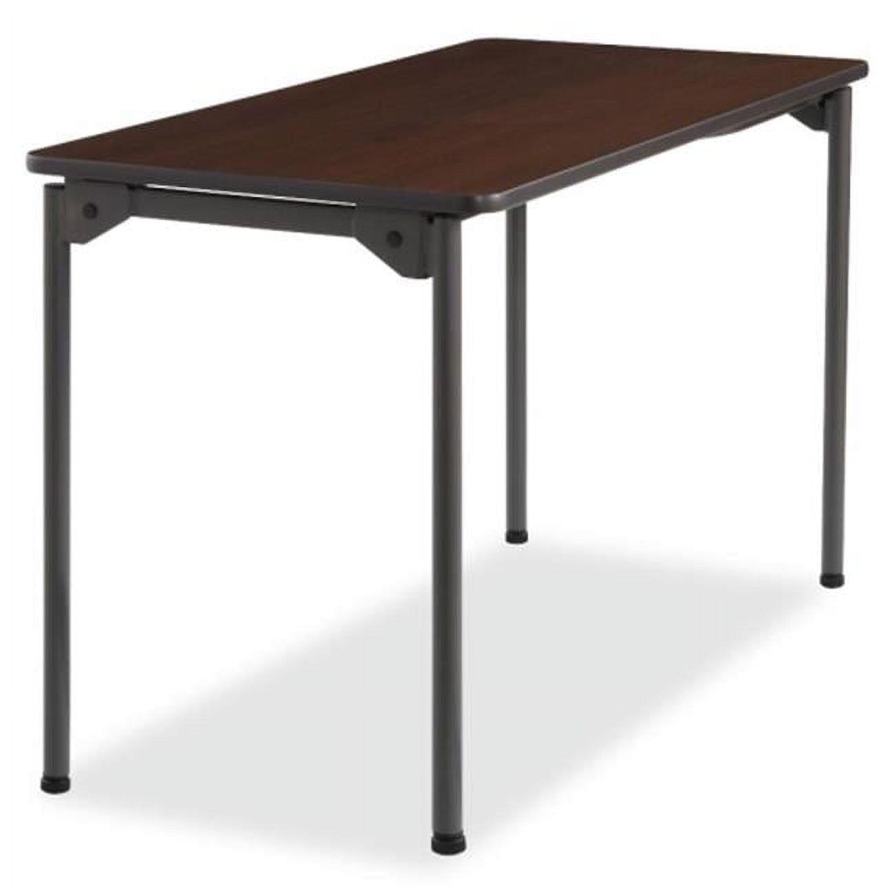 Wood Folding Table 24 in. x 48 in. Walnut - Walmart.com