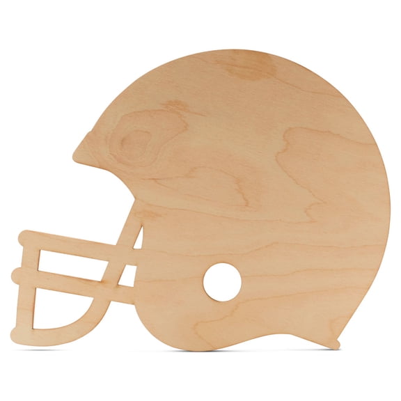 Wood Football Helmet Cutouts 12-inch, Football Crafts to Paint, Football Helmet Centerpiece for Party Décor, by Woodpeckers