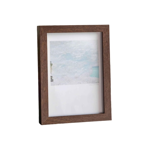 Wood Frame, 10X15 In, Photo Frame, Print Artwork, Wood Wall Decor, Bedroom Accent, Medium Brown, 1 Pc