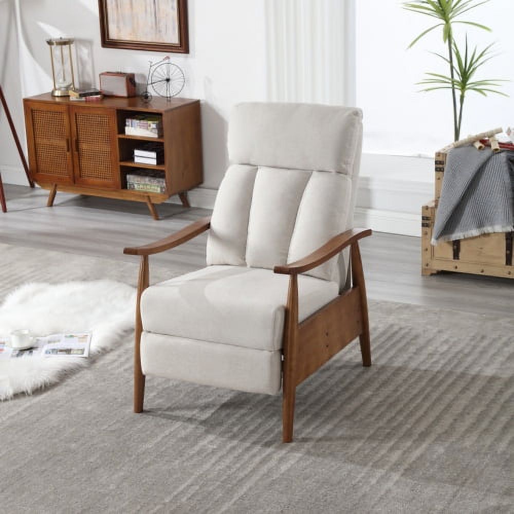 Wood Frame Armchair, Modern Accent Chair Lounge Chair for Living Room ...