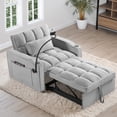 thumbnail image 1 of Wood Frame Convertible Sofa Bed | Multi-Pockets for Storage in Small Spaces | Continuous Phone Charging, 1 of 5
