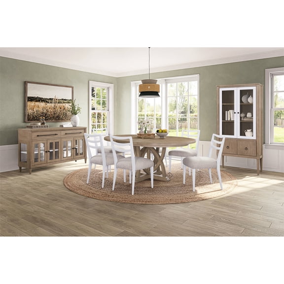 Wood Frame - Glass Server and Display - Hallway - Decorative Storage