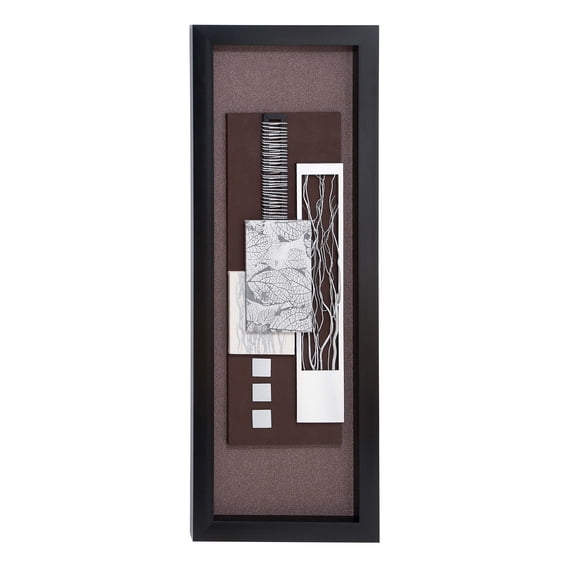 Wood Framed Art With Silver Matte Finish