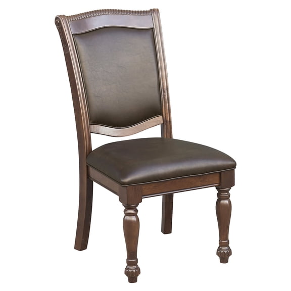 Wood - Framed Brown Chairs / Traditional Dining Room Side Chairs, Set of 2