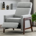 thumbnail image 1 of Wood-Framed Upholstered Recliner Chair Adjustable Home Theater Seating with Thick Seat Cushion and Backrest Modern Living Room Recliners, Gray(Old SKU:PP289527AAE), 1 of 14