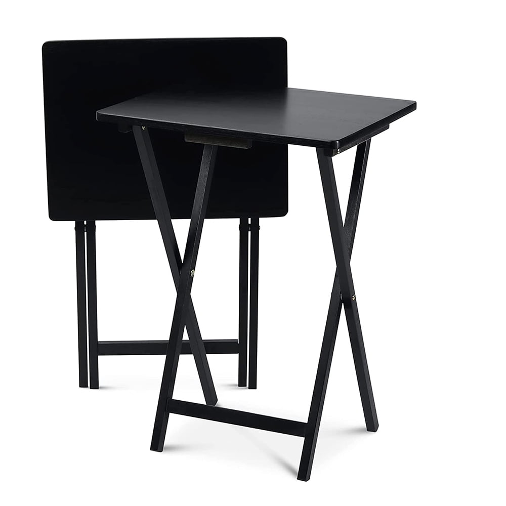 Wood Fully Assembled Small Lightweight Adjustable and Portable TV Tray ...