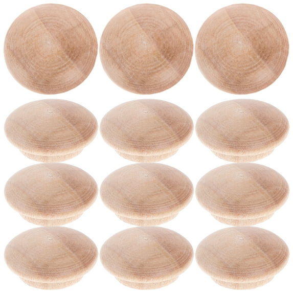 Wood Furniture Button Top Screw Caps Buttons Mushroom Accessories Screws 1 Inch Plugs 25 PCS