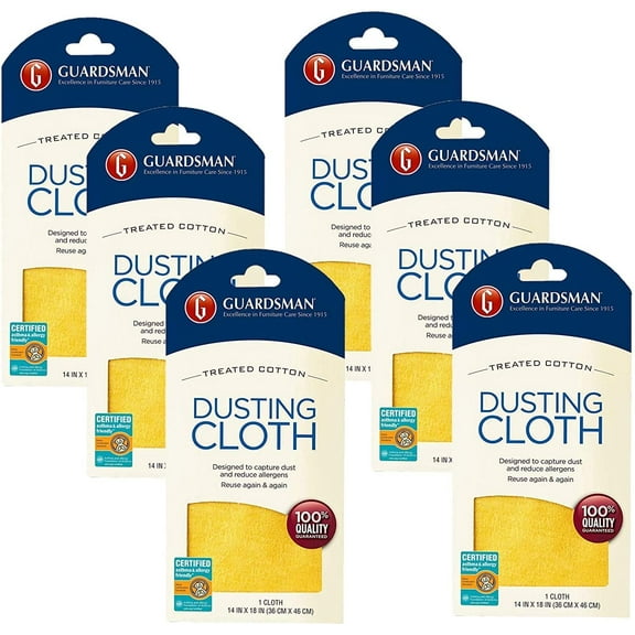 Wood Furniture Dusting Cloths - 1 Pre-Treated Cloth - Captures 2X The Dust of a Regular Cloth, Specially Treated, No Sprays or Odors - 462100, Pack of 6